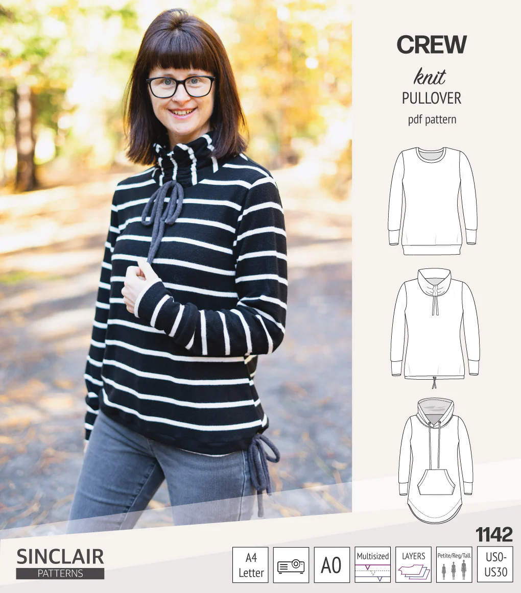 Crew pullover and hoodie (PDF sewing pattern) - Image 7