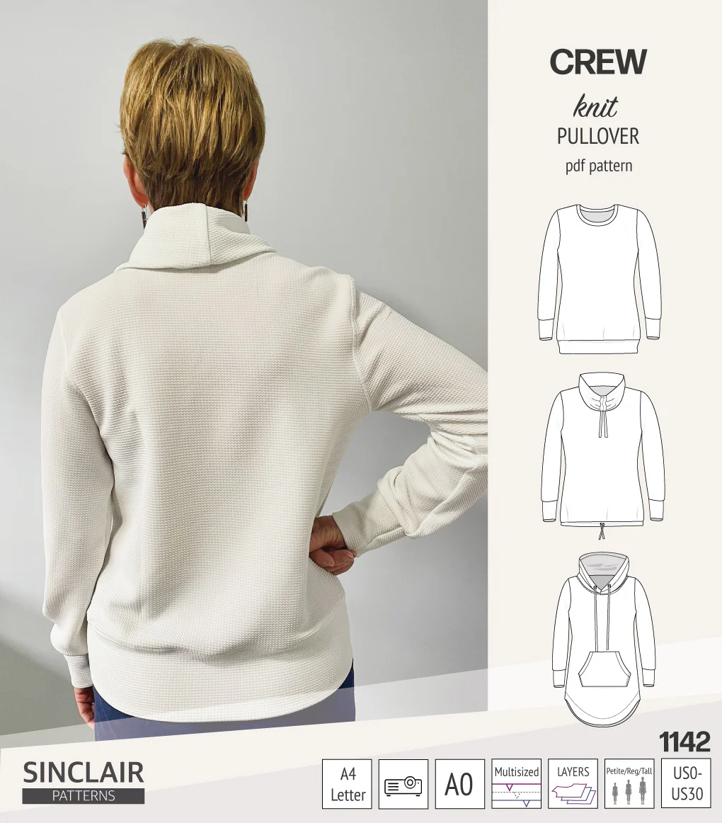 Crew pullover and hoodie (PDF sewing pattern) - Image 75