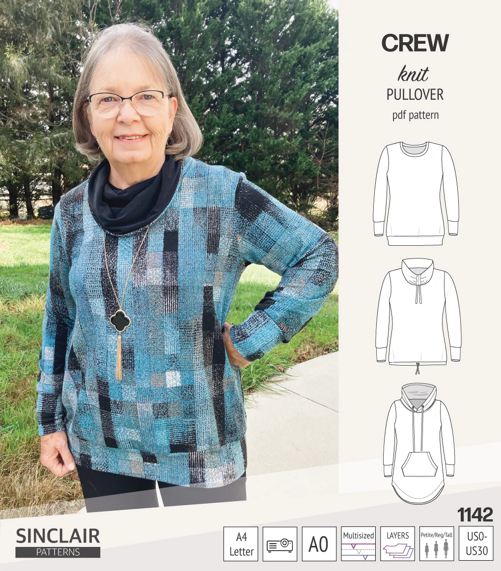 Crew pullover and hoodie (PDF sewing pattern) - Image 77