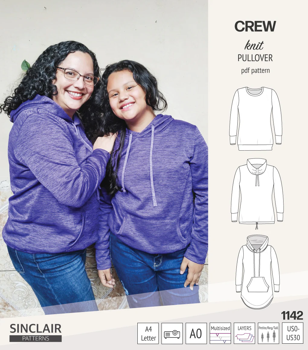 Crew pullover and hoodie (PDF sewing pattern) - Image 79