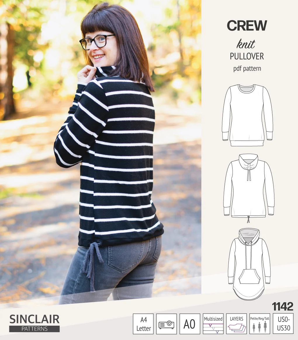 Crew pullover and hoodie (PDF sewing pattern) - Image 8