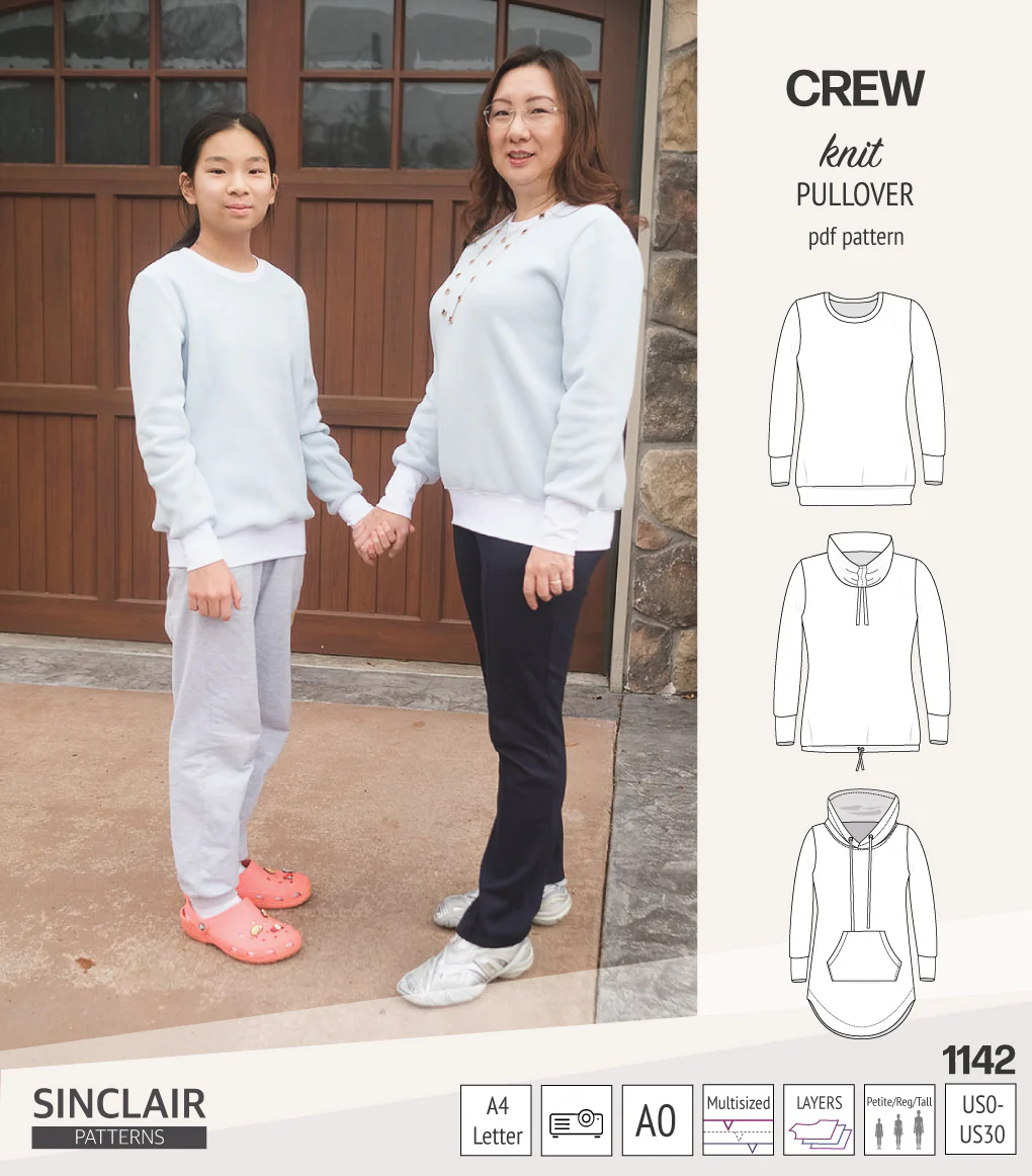 Crew pullover and hoodie (PDF sewing pattern) - Image 80
