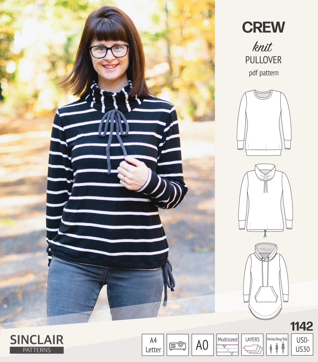Crew pullover and hoodie (PDF sewing pattern) - Image 9