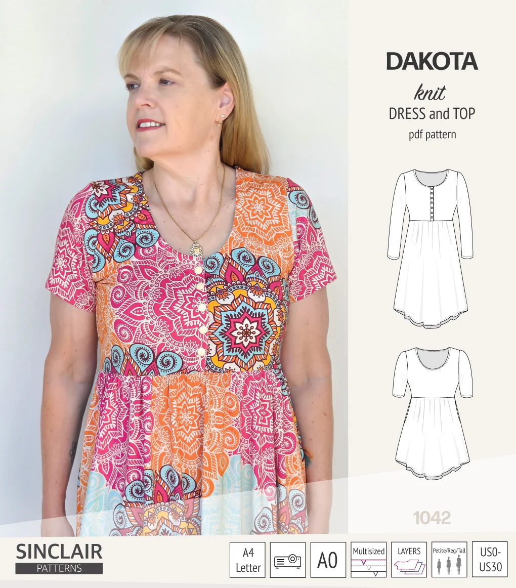 Dakota knit tunic or dress with a peplum and a placket (PDF) (2025 Update) - Image 15