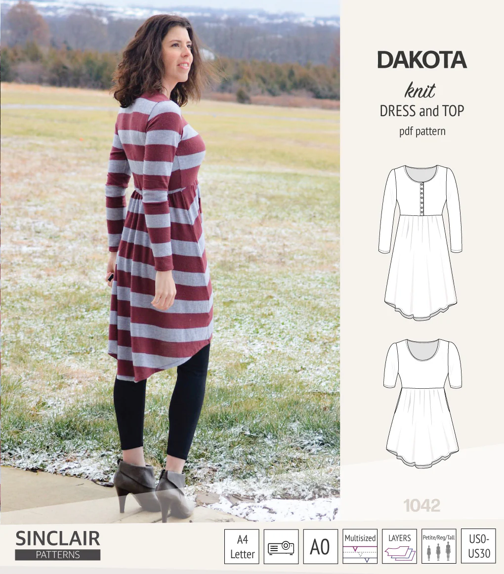 Dakota knit tunic or dress with a peplum and a placket (PDF) (2025 Update) - Image 16