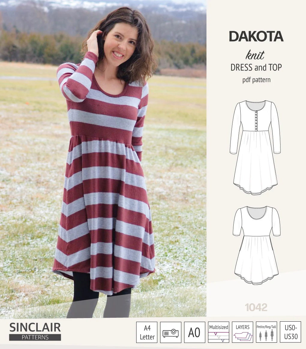 Dakota knit tunic or dress with a peplum and a placket (PDF) (2025 Update) - Image 17