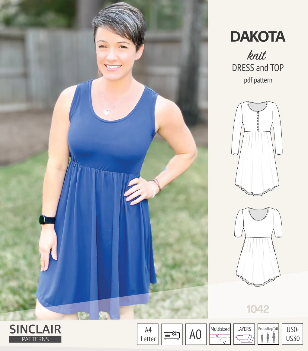 Dakota knit tunic or dress with a peplum and a placket (PDF) (2025 Update) - Image 22