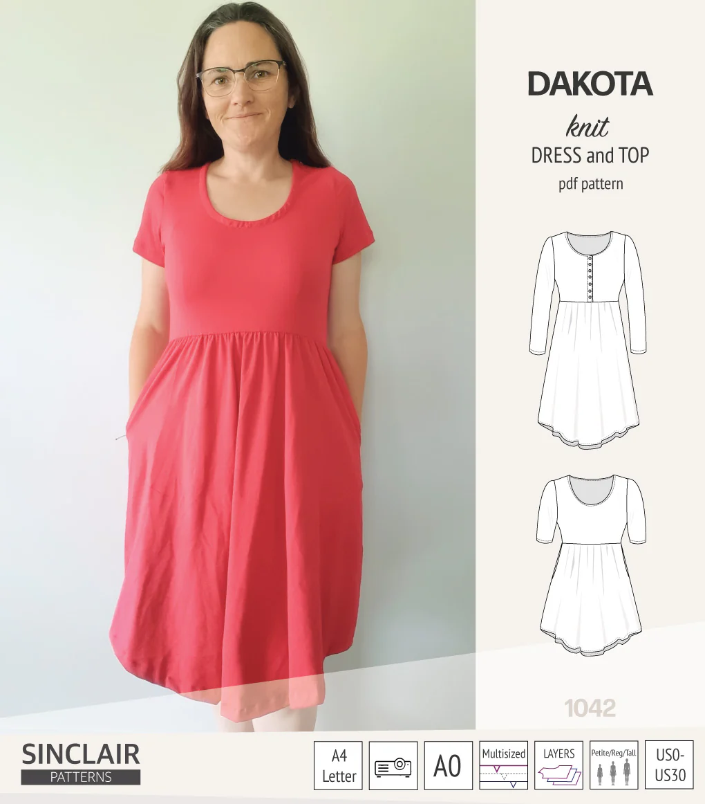 Dakota knit tunic or dress with a peplum and a placket (PDF) (2025 Update) - Image 27