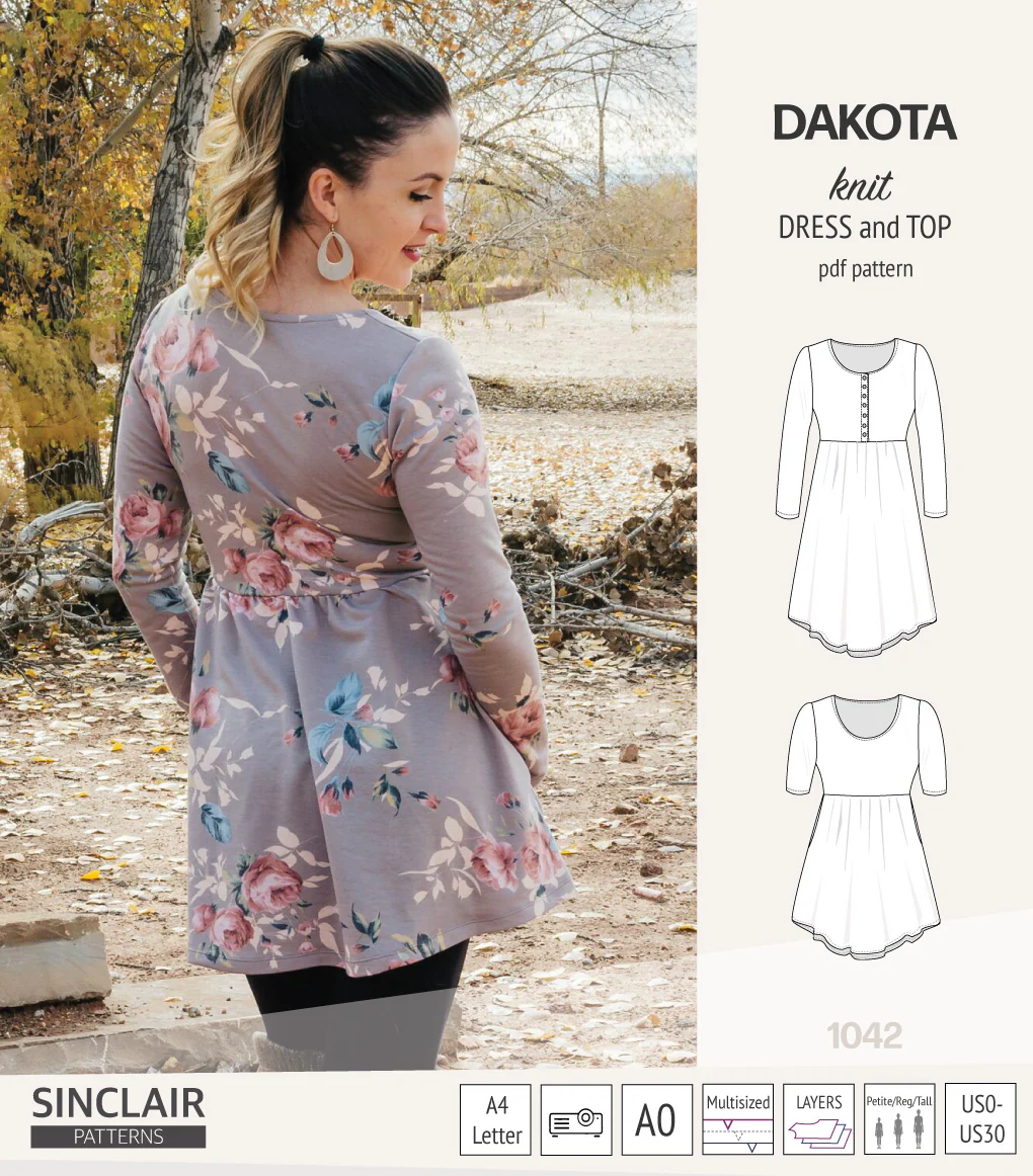 Dakota knit tunic or dress with a peplum and a placket (PDF) (2025 Update) - Image 5