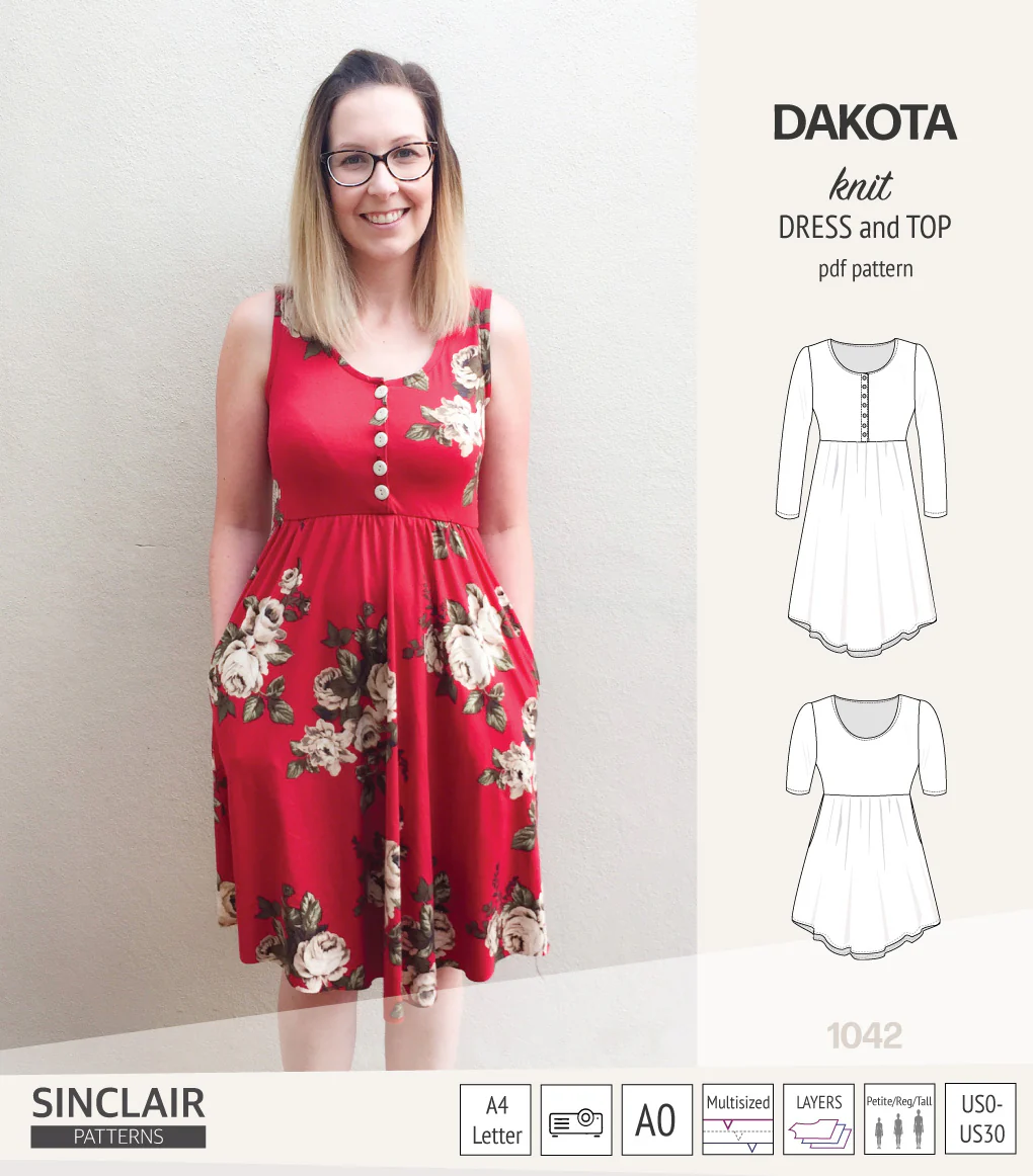 Dakota knit tunic or dress with a peplum and a placket (PDF) (2025 Update) - Image 6