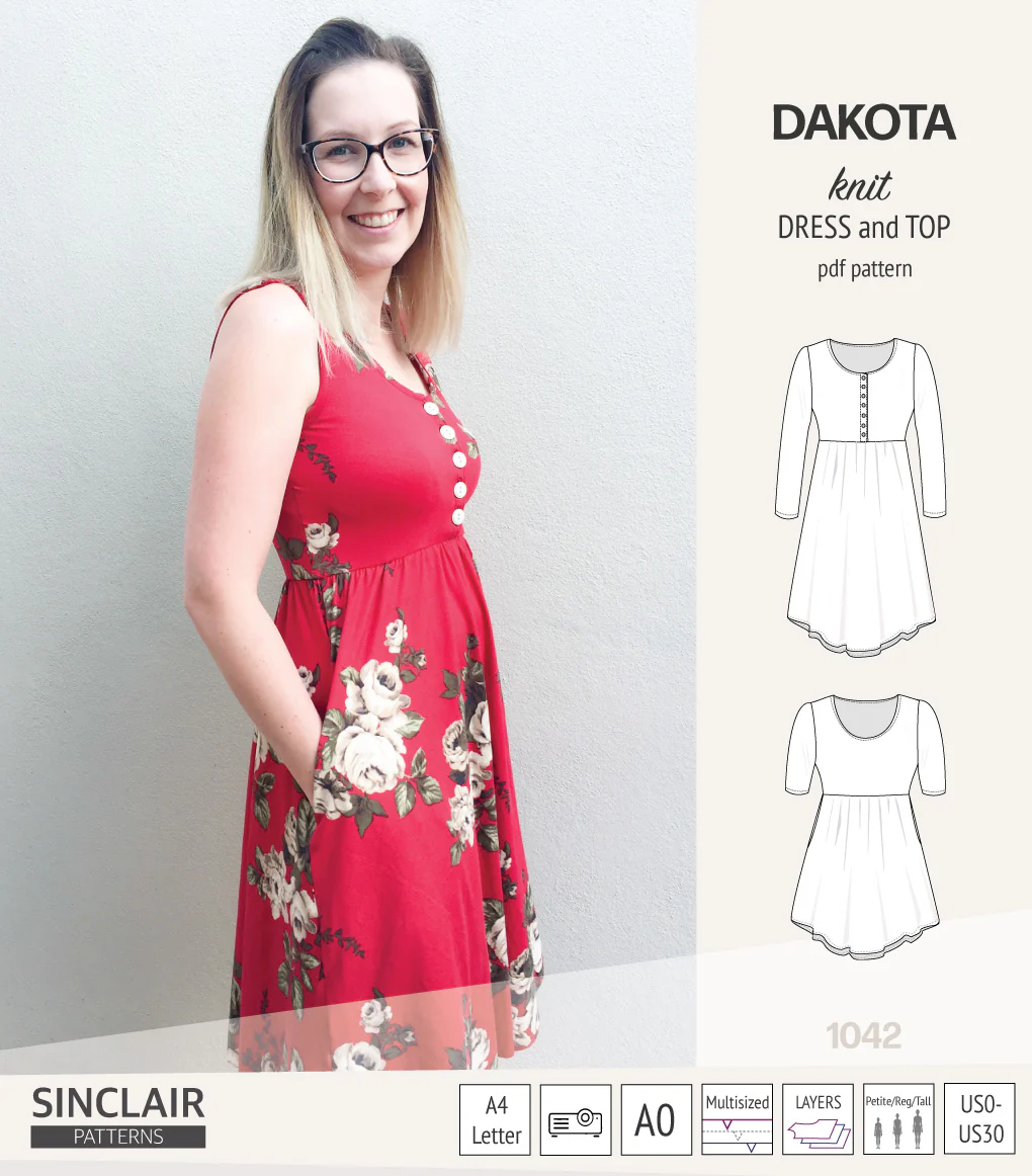 Dakota knit tunic or dress with a peplum and a placket (PDF) (2025 Update) - Image 7