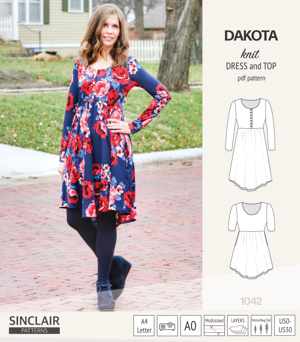 Dakota knit tunic or dress with a peplum and a placket (PDF) (2025 Update) - Image 8