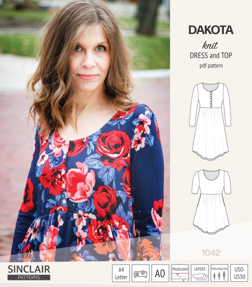 Dakota knit tunic or dress with a peplum and a placket (PDF) (2025 Update) - Image 9