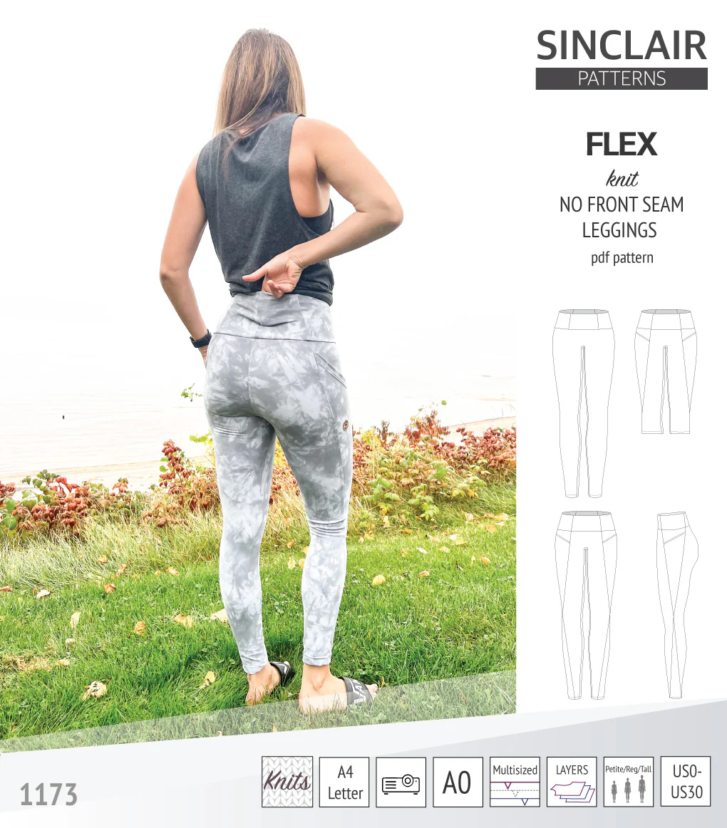 Flex no front seam leggings with colorblocking (PDF) - Image 10