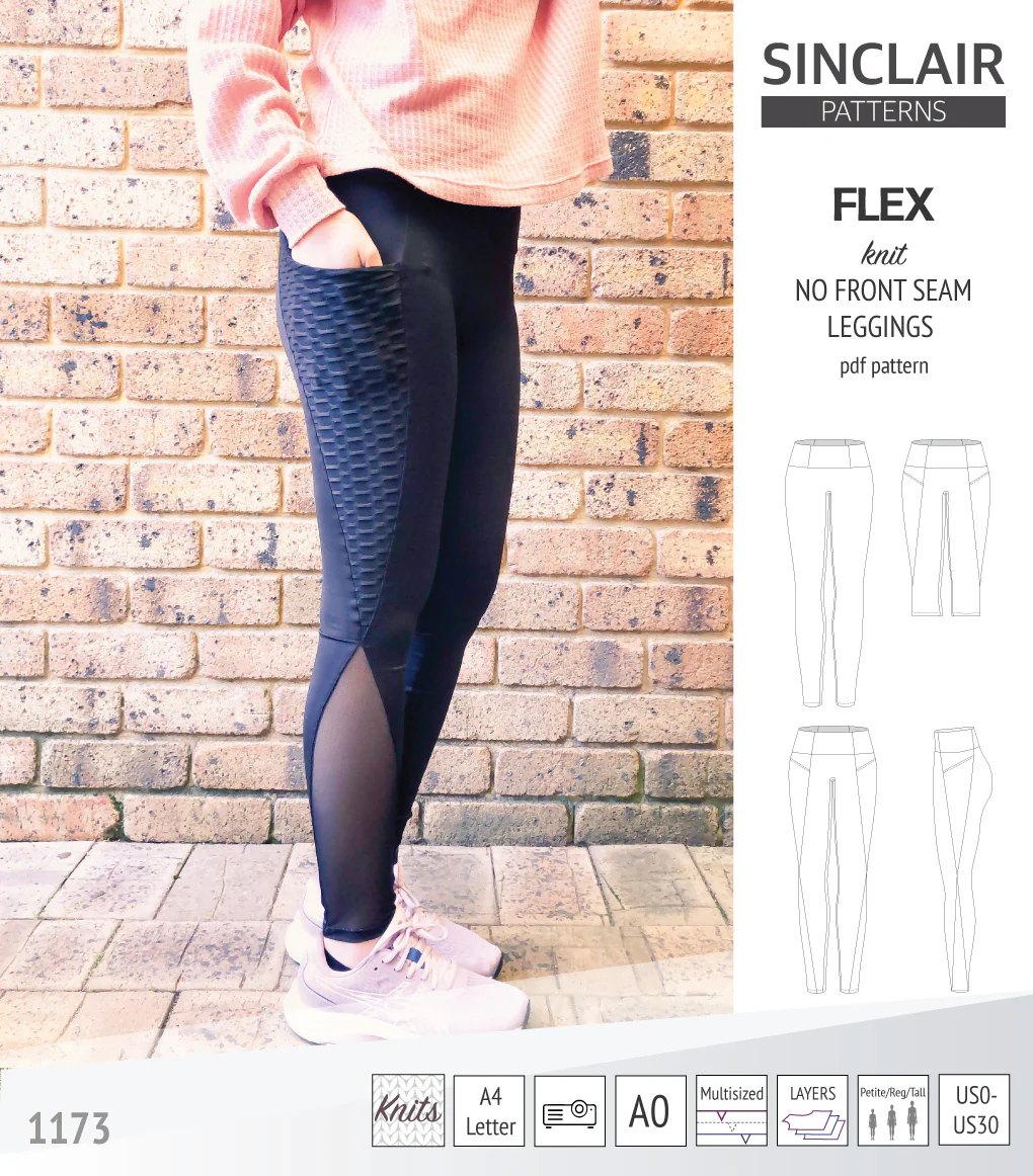 Flex no front seam leggings with colorblocking (PDF) - Image 11
