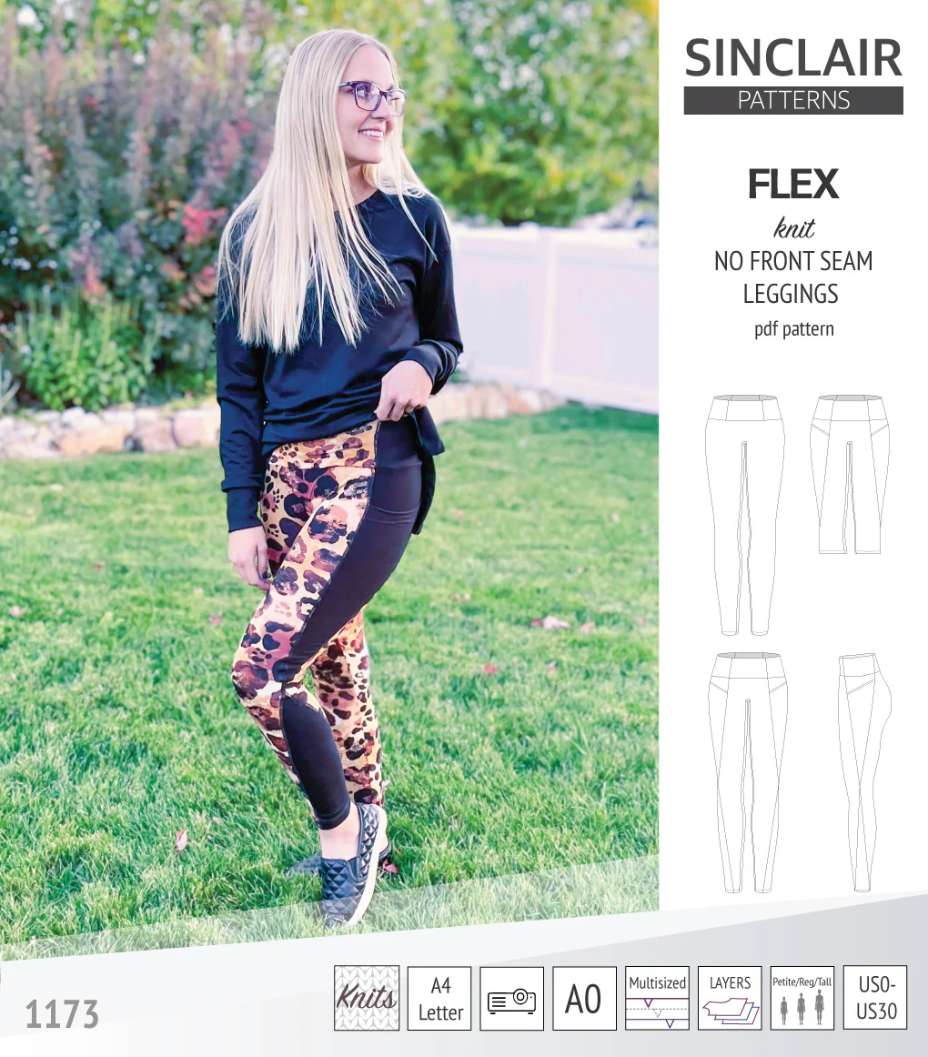 Flex no front seam leggings with colorblocking (PDF) - Image 14