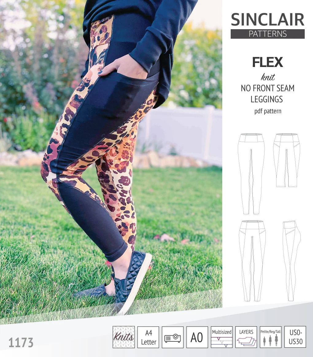 Flex no front seam leggings with colorblocking (PDF) - Image 16