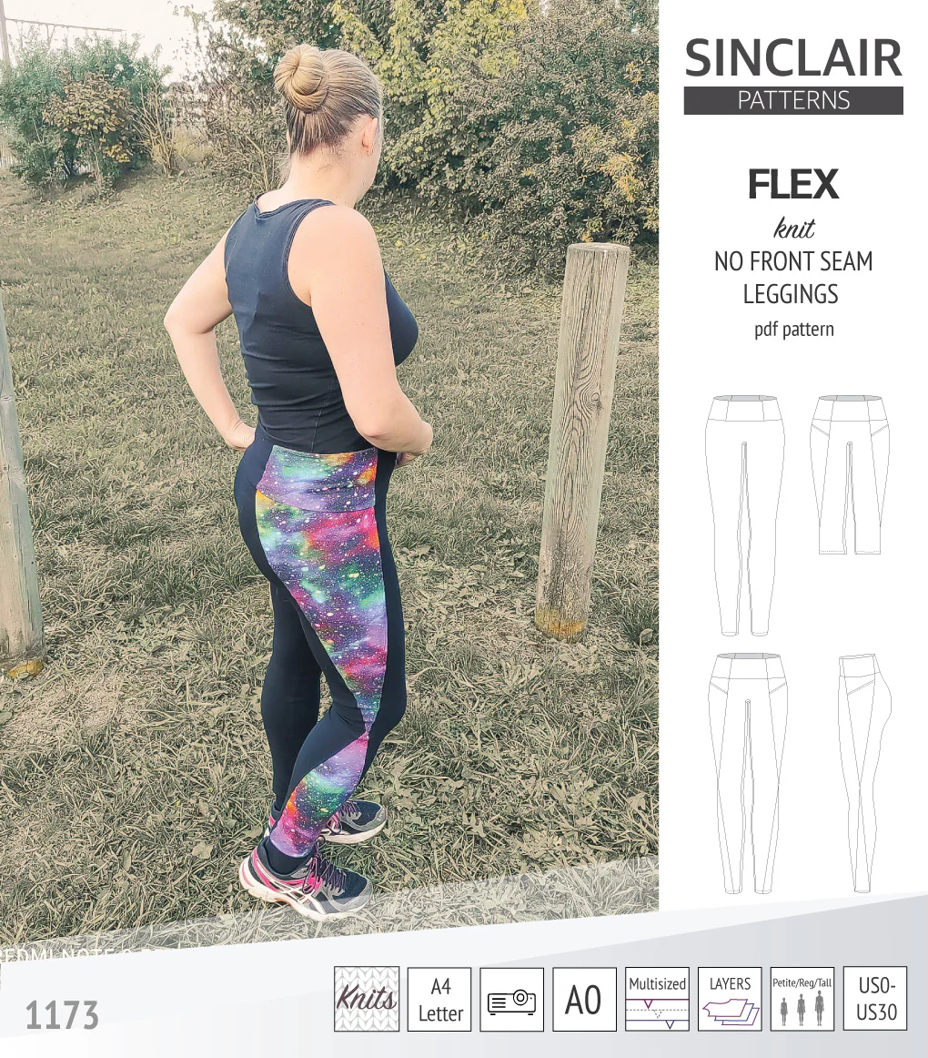 Flex no front seam leggings with colorblocking (PDF) - Image 17
