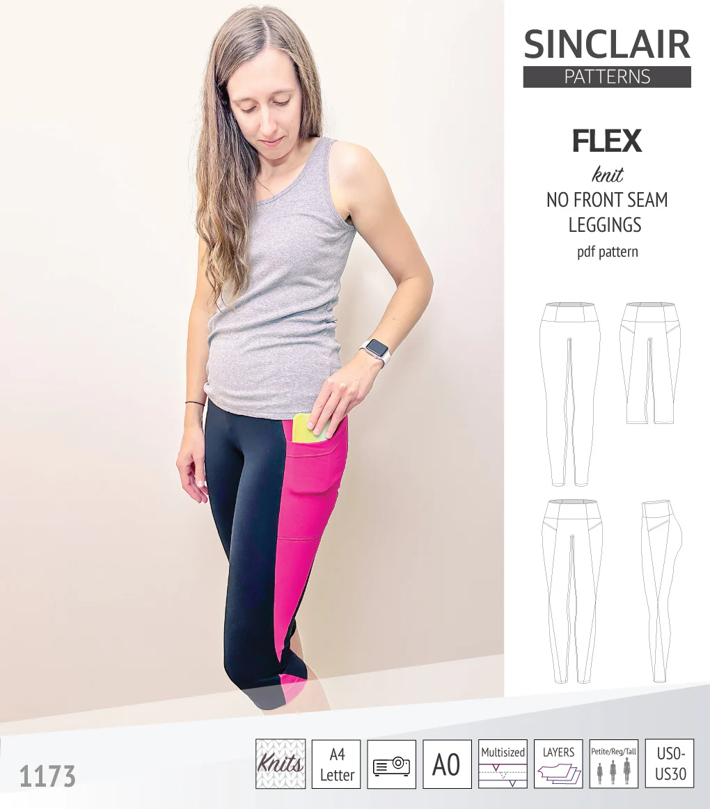 Flex no front seam leggings with colorblocking (PDF) - Image 19