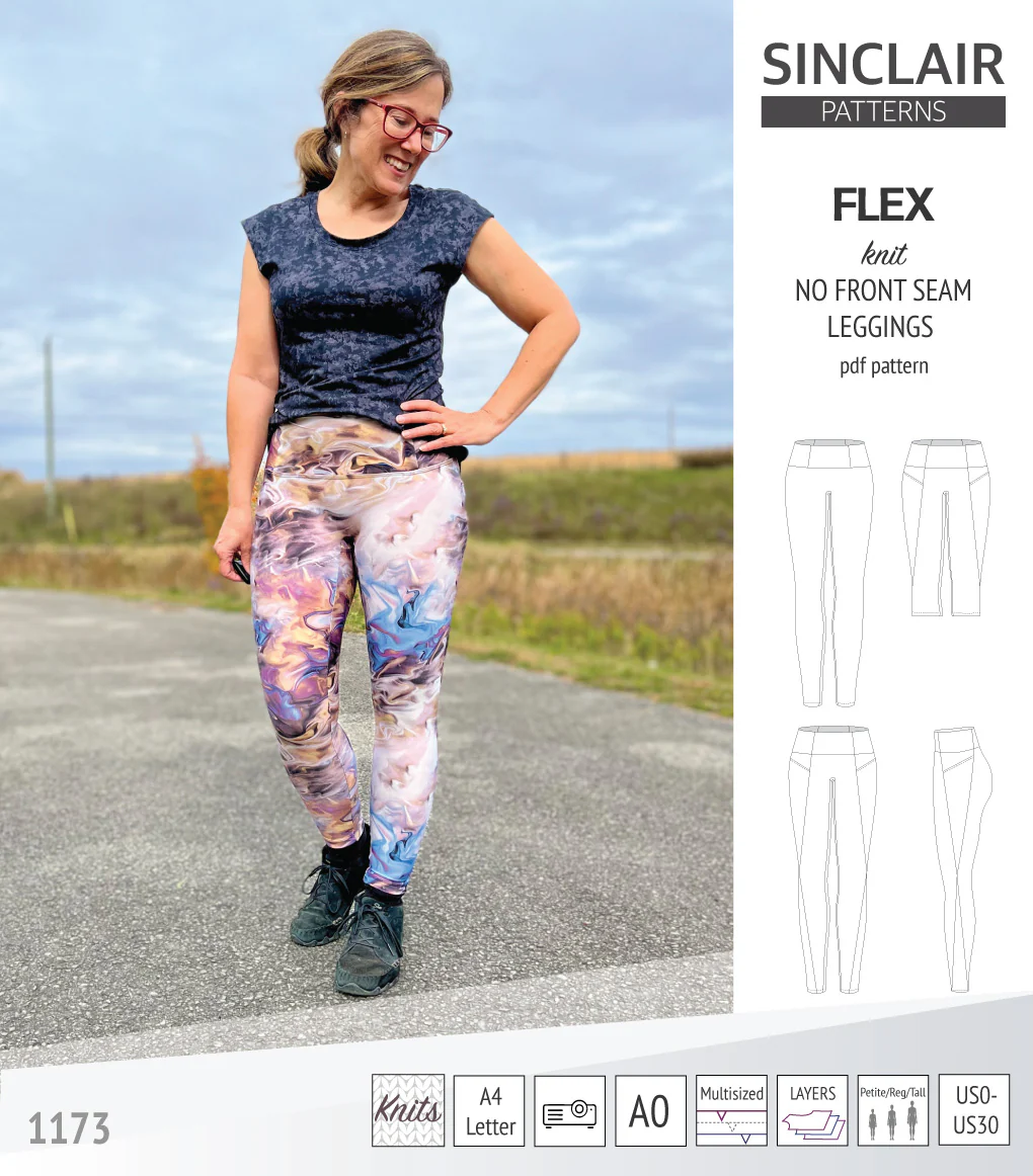 Flex no front seam leggings with colorblocking (PDF) - Image 21