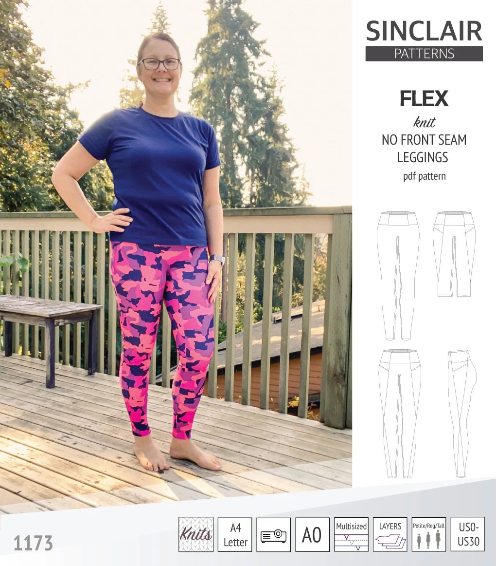 Flex no front seam leggings with colorblocking (PDF) - Image 22
