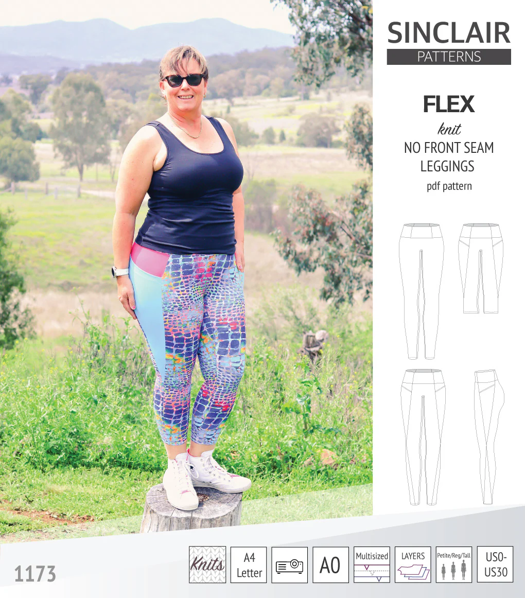 Flex no front seam leggings with colorblocking (PDF) - Image 23