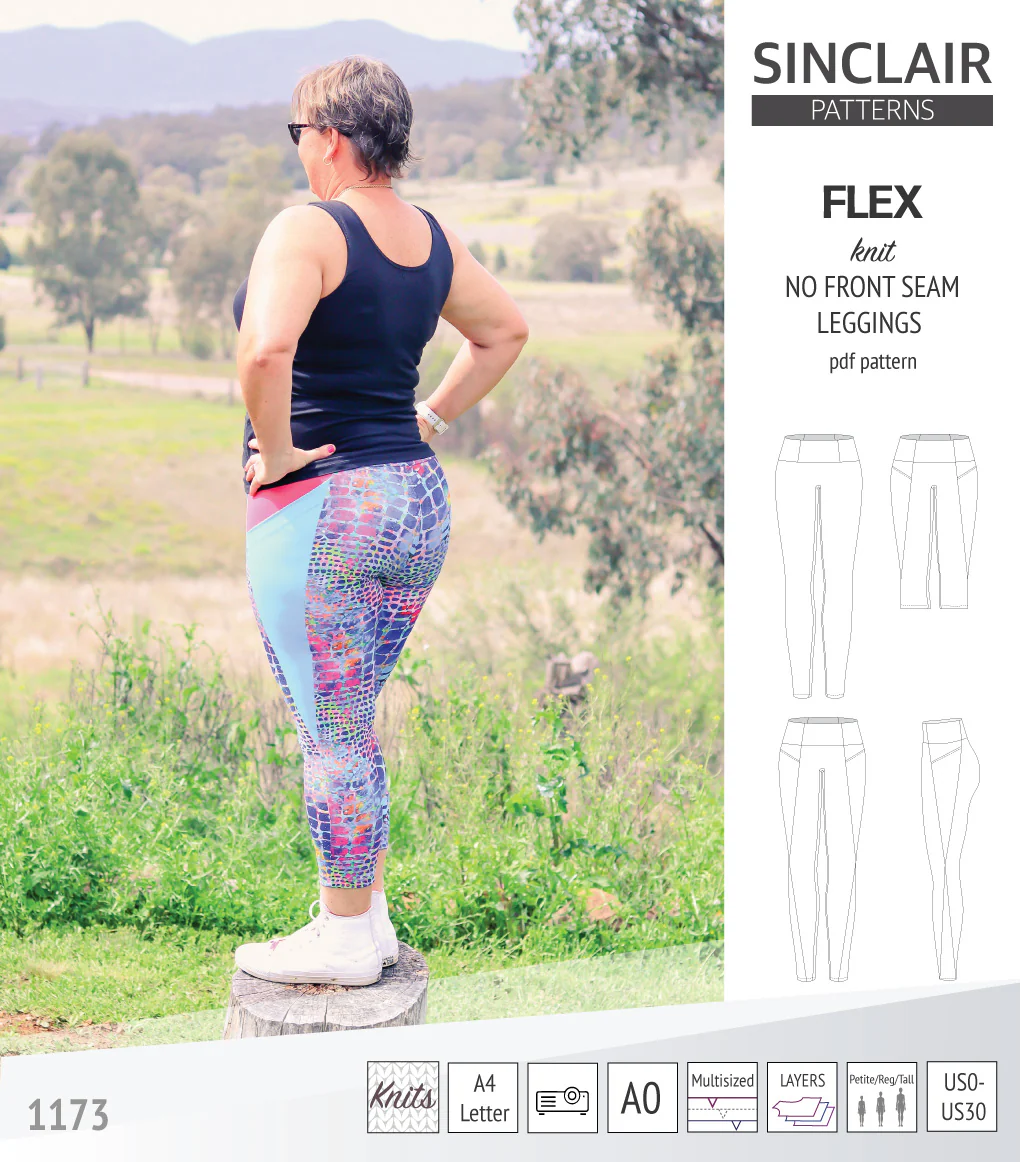 Flex no front seam leggings with colorblocking (PDF) - Image 24