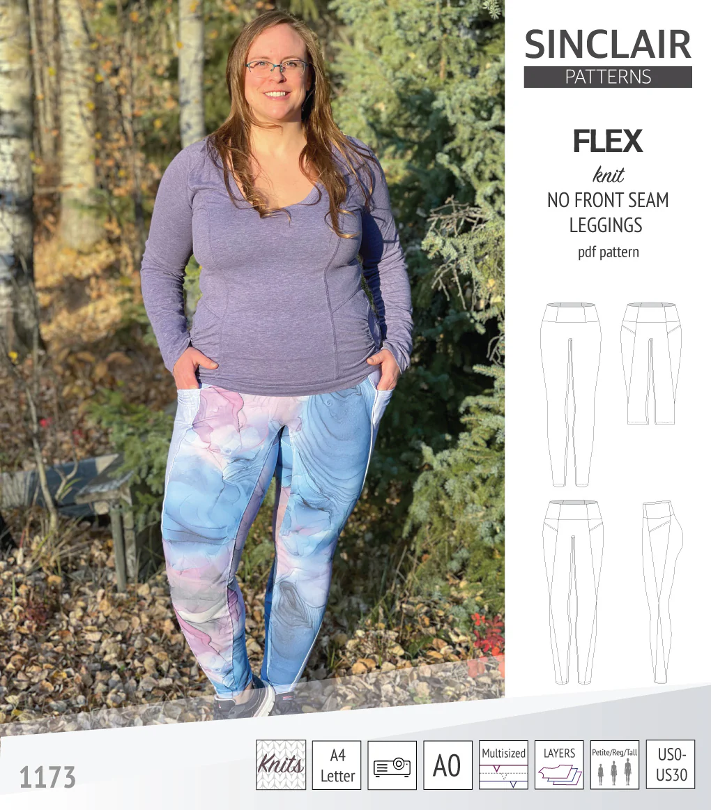 Flex no front seam leggings with colorblocking (PDF) - Image 25