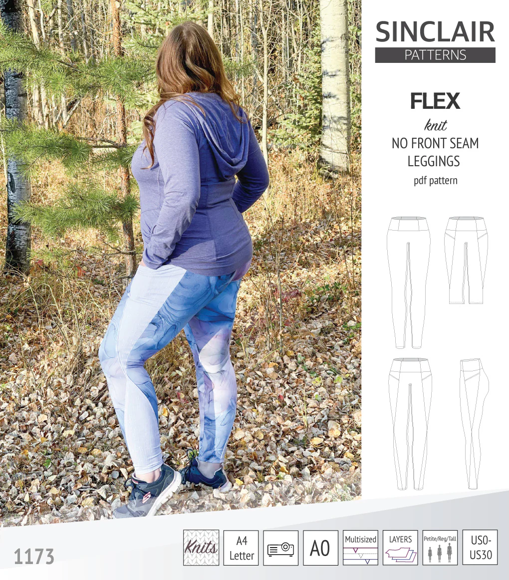 Flex no front seam leggings with colorblocking (PDF) - Image 26