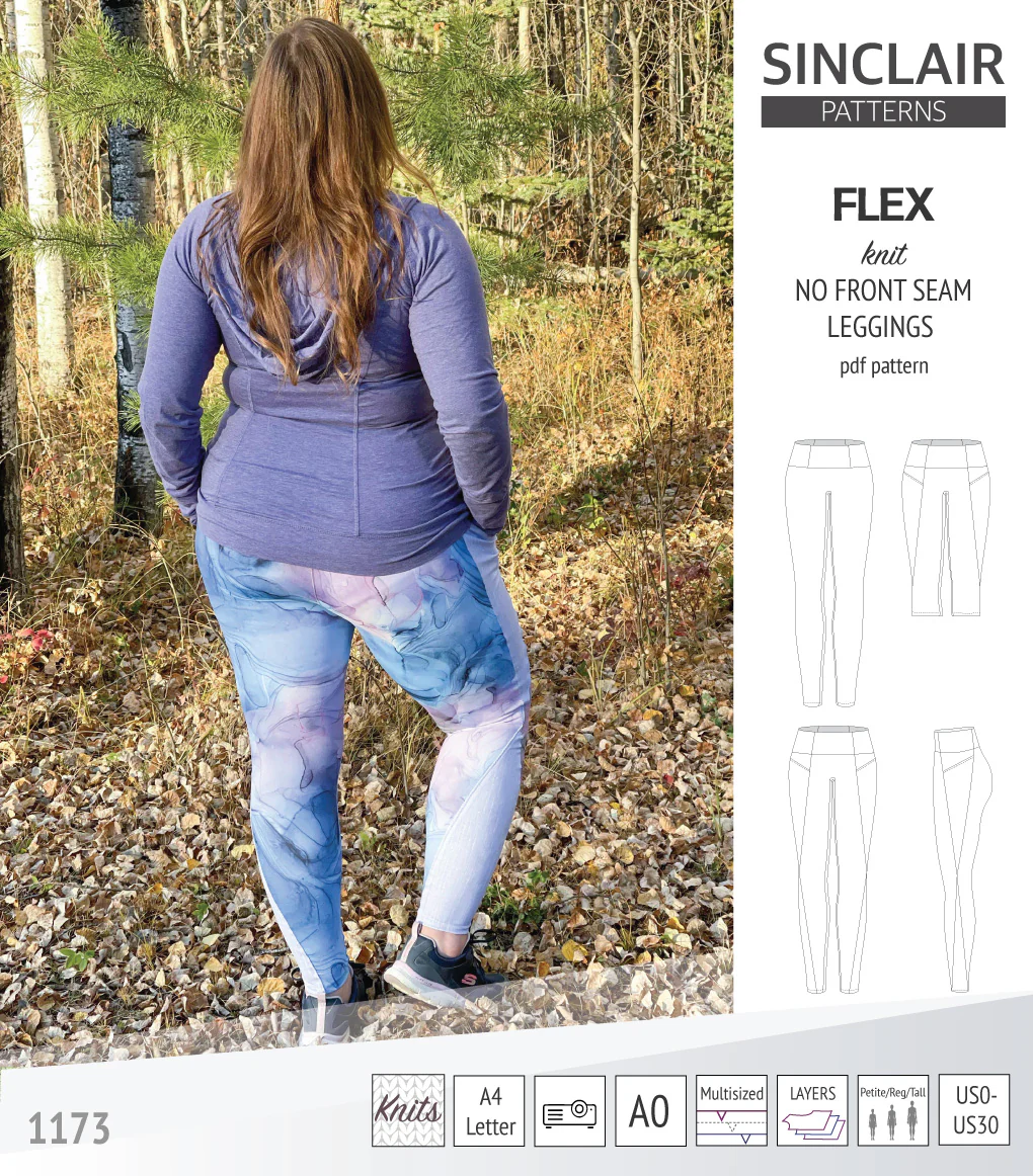 Flex no front seam leggings with colorblocking (PDF) - Image 27