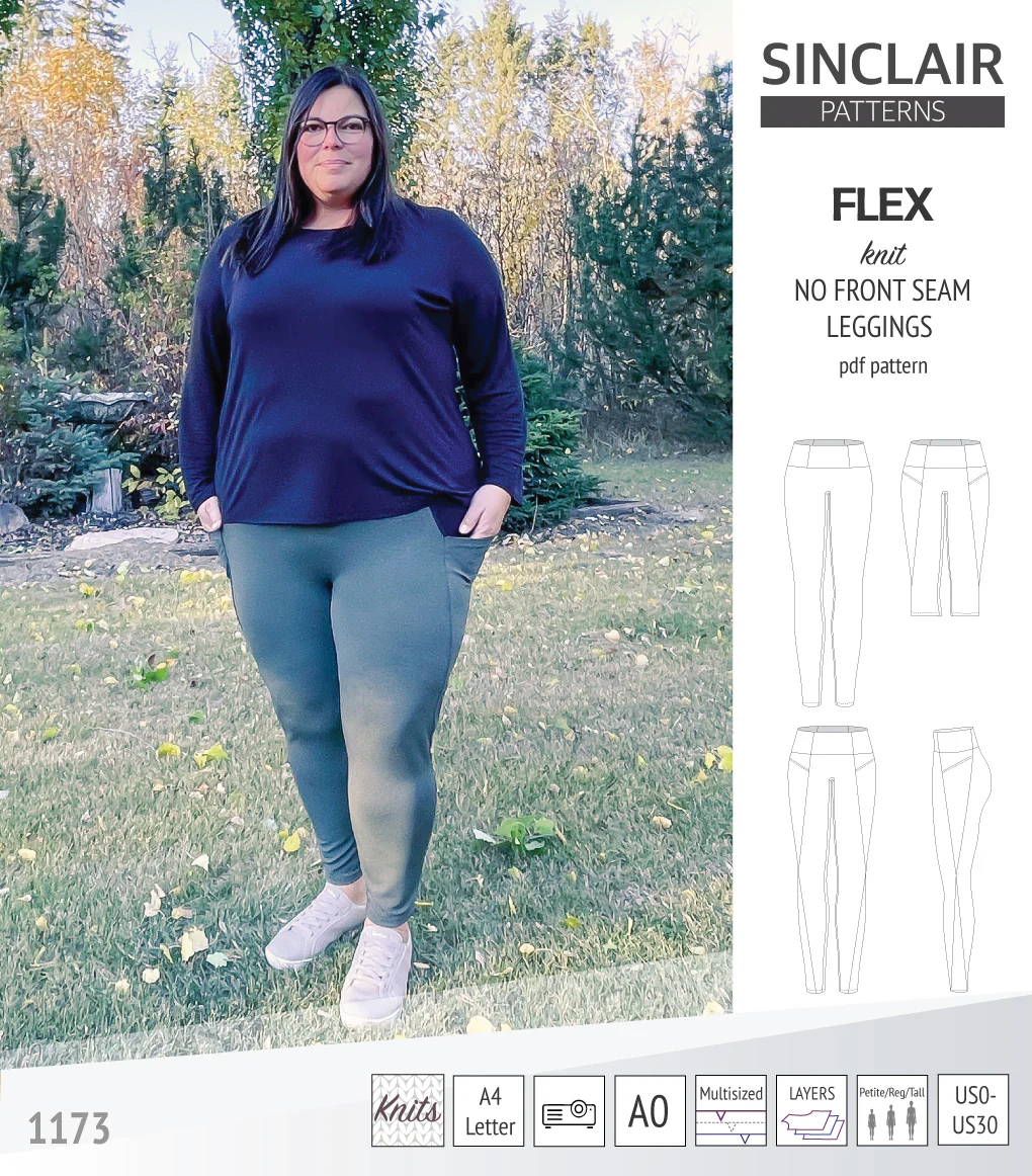Flex no front seam leggings with colorblocking (PDF) - Image 29