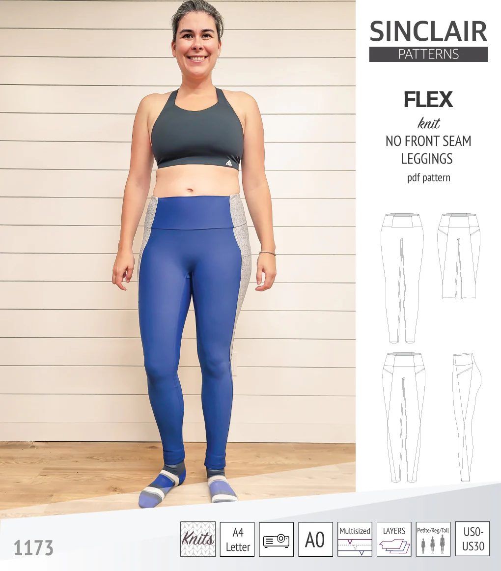 Flex no front seam leggings with colorblocking (PDF) - Image 30