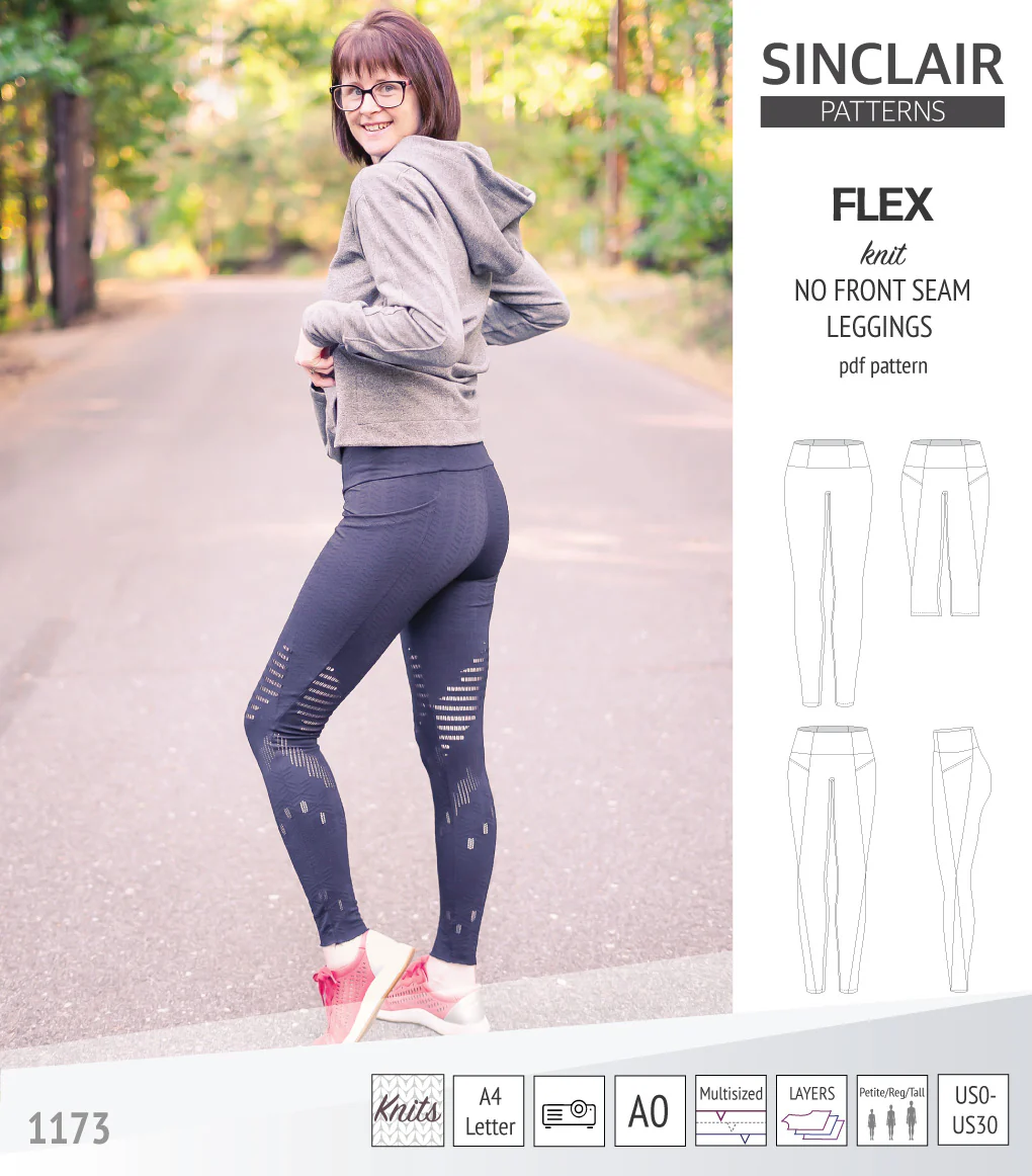 Flex no front seam leggings with colorblocking (PDF) - Image 33