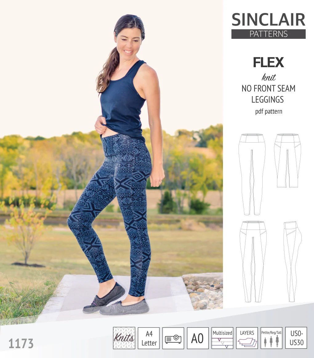 Flex no front seam leggings with colorblocking (PDF) - Image 34