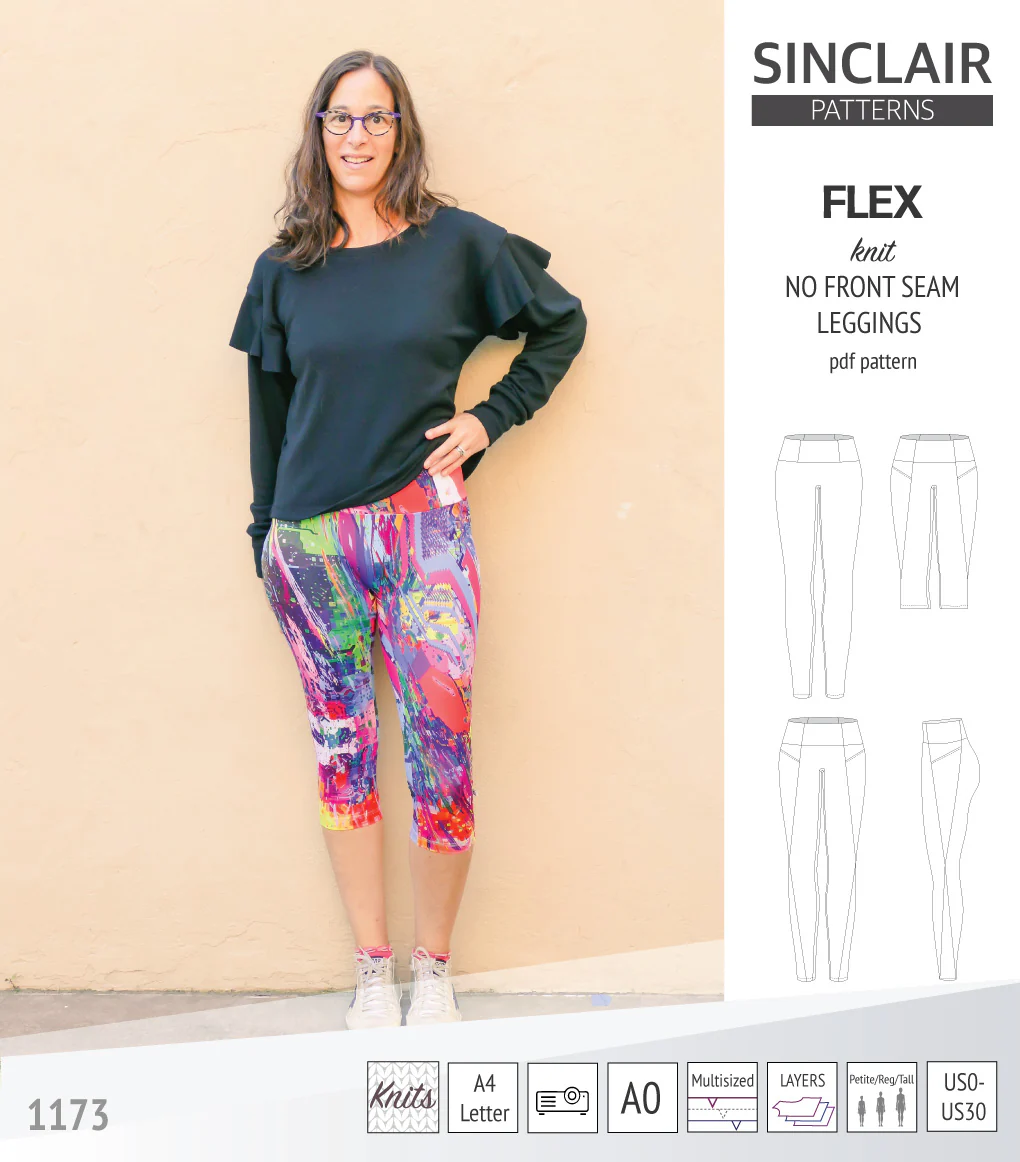Flex no front seam leggings with colorblocking (PDF) - Image 35