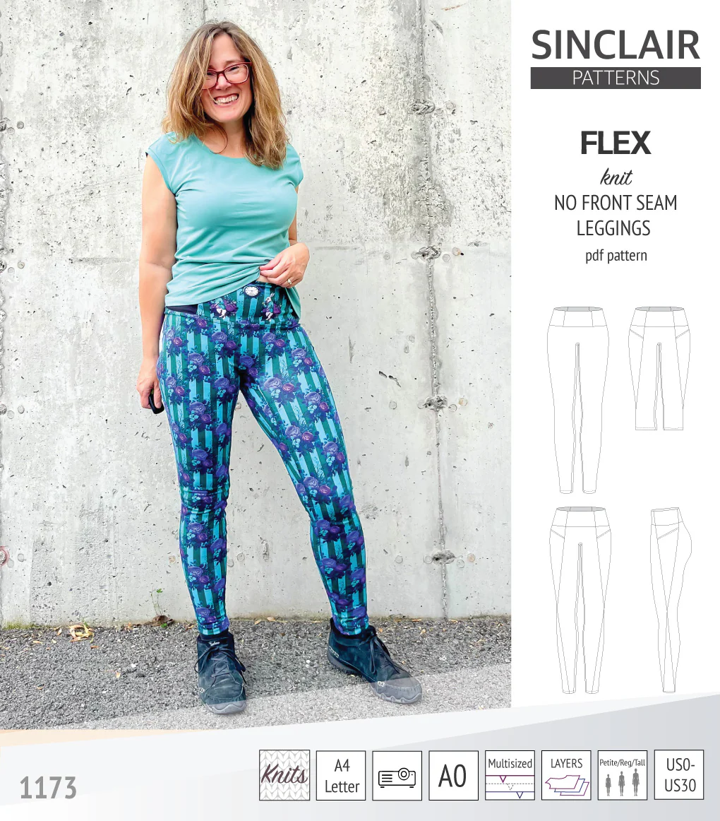 Flex no front seam leggings with colorblocking (PDF) - Image 36