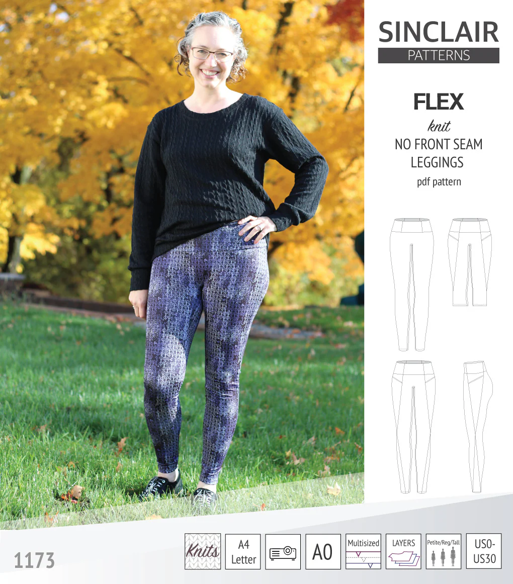 Flex no front seam leggings with colorblocking (PDF) - Image 37
