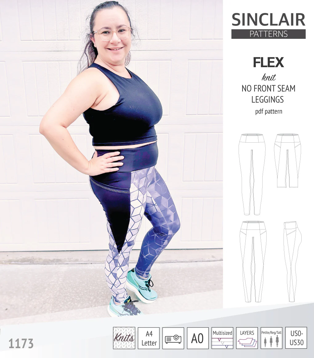 Flex no front seam leggings with colorblocking (PDF) - Image 38