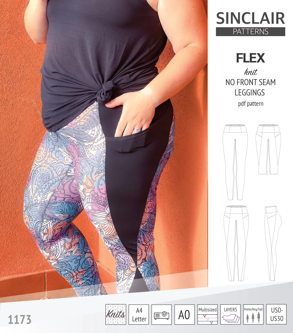 Flex no front seam leggings with colorblocking (PDF) - Image 41