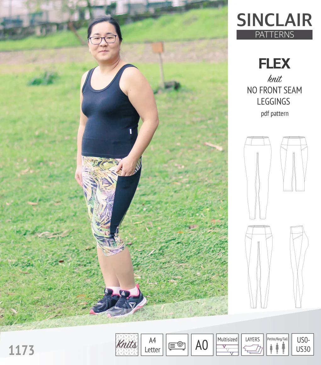 Flex no front seam leggings with colorblocking (PDF) - Image 42