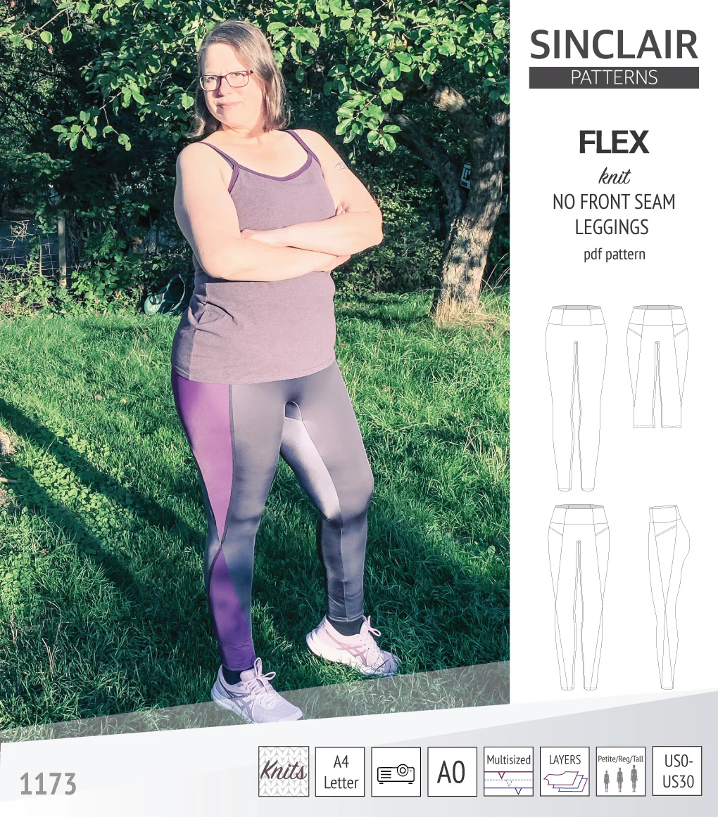 Flex no front seam leggings with colorblocking (PDF) - Image 44