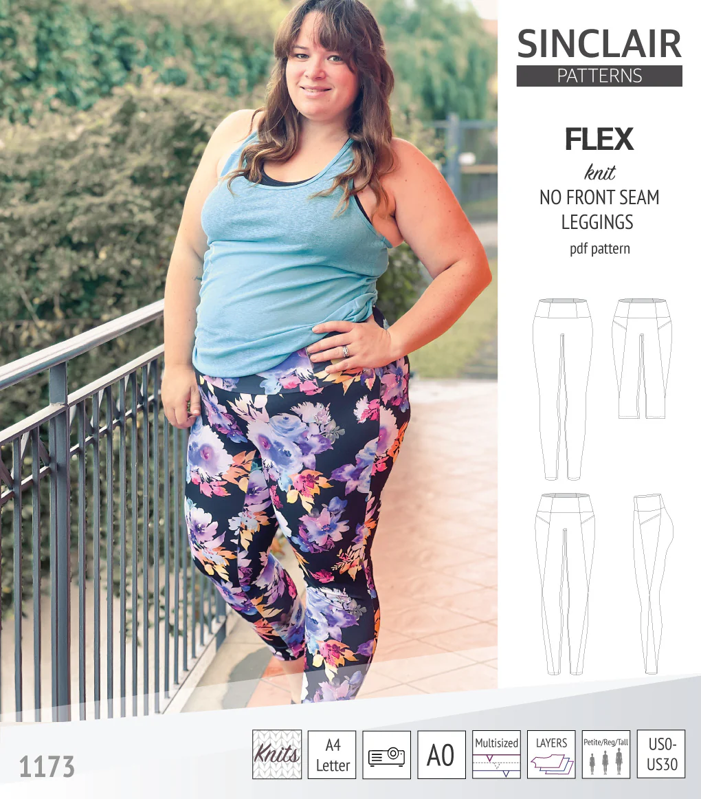 Flex no front seam leggings with colorblocking (PDF) - Image 45