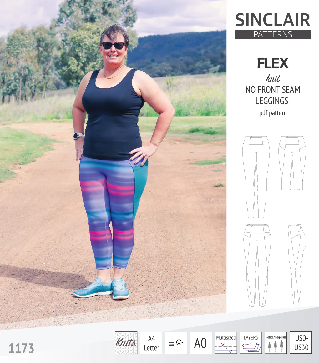 Flex no front seam leggings with colorblocking (PDF) - Image 46