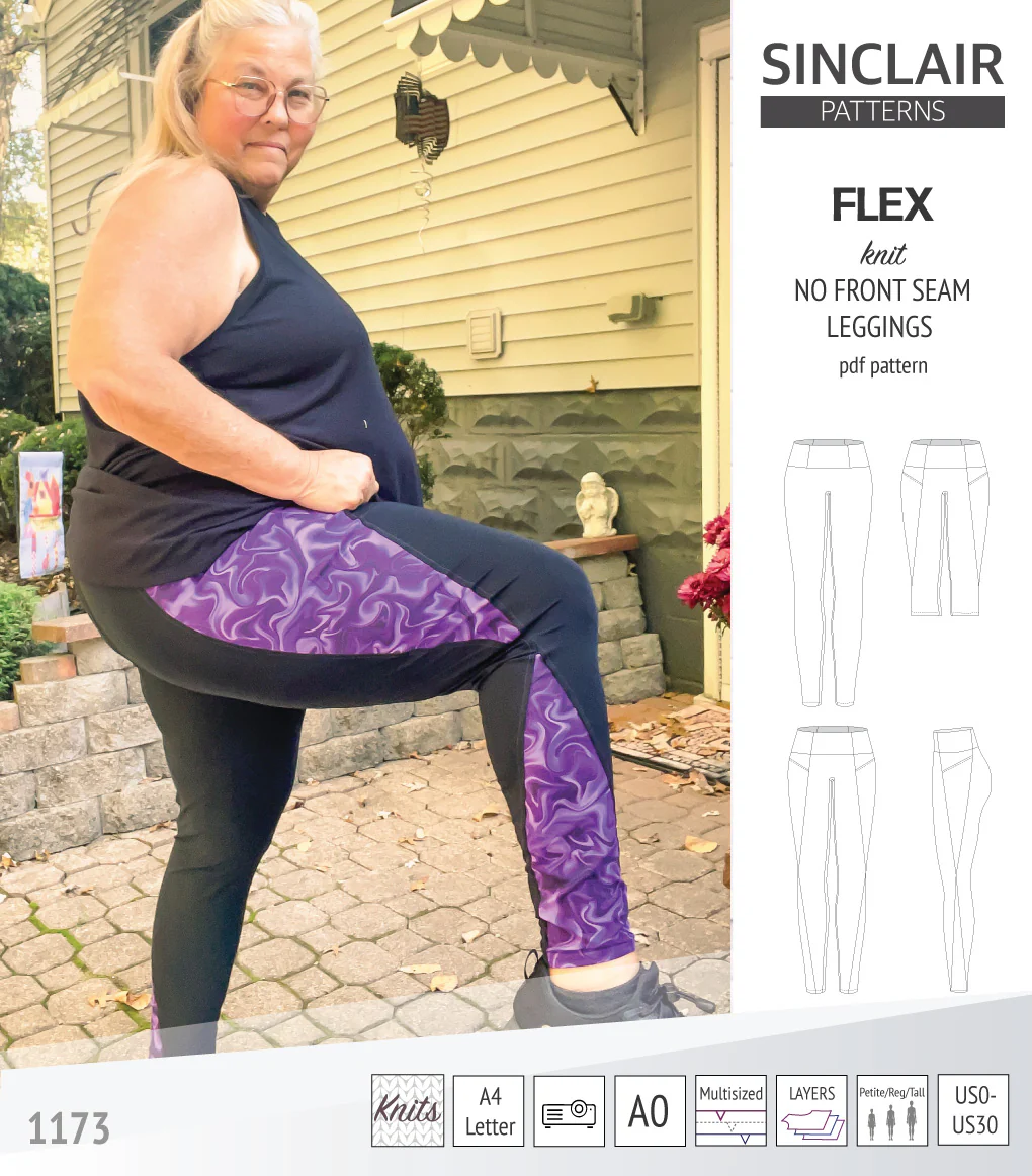 Flex no front seam leggings with colorblocking (PDF) - Image 47