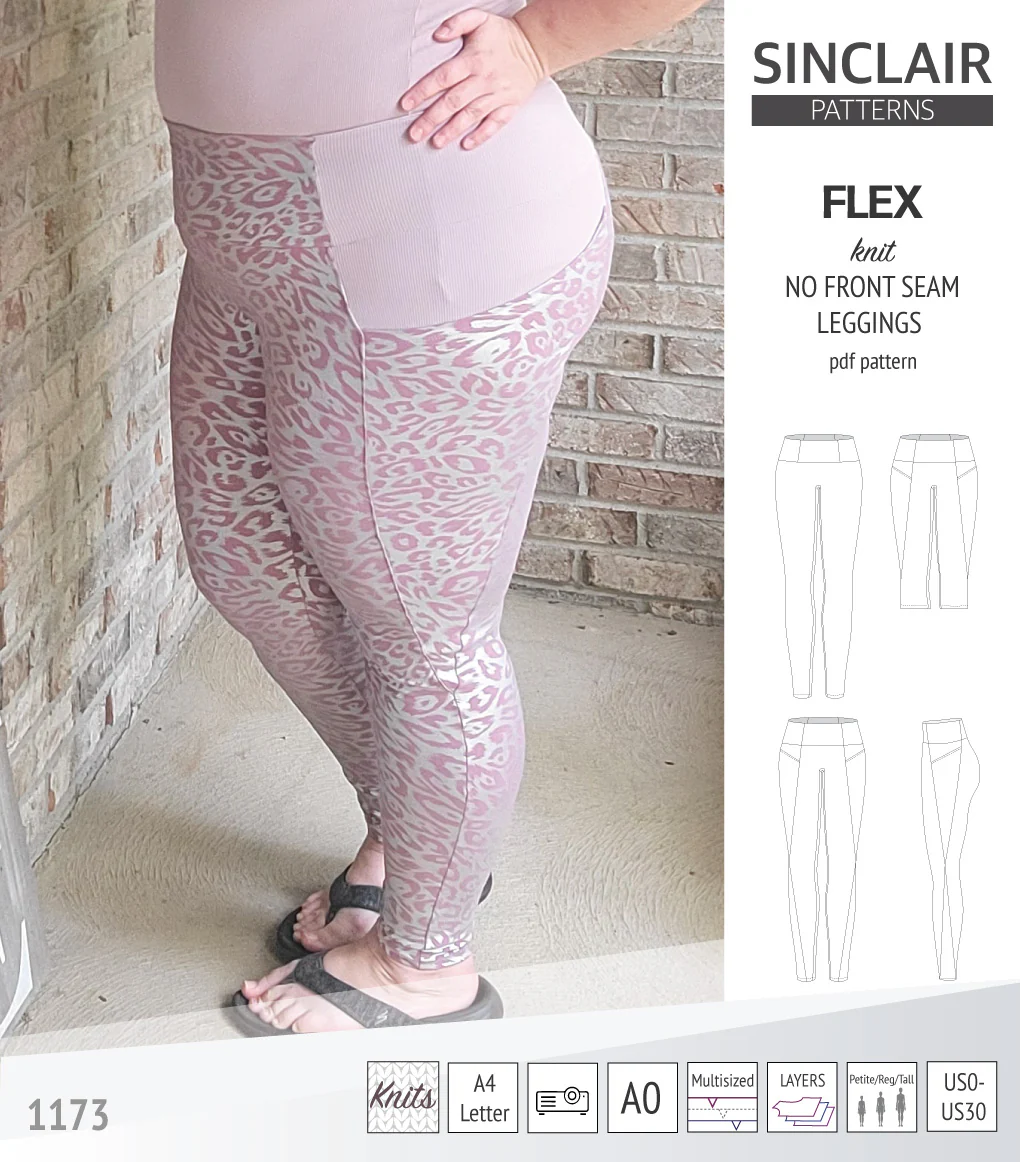 Flex no front seam leggings with colorblocking (PDF) - Image 48