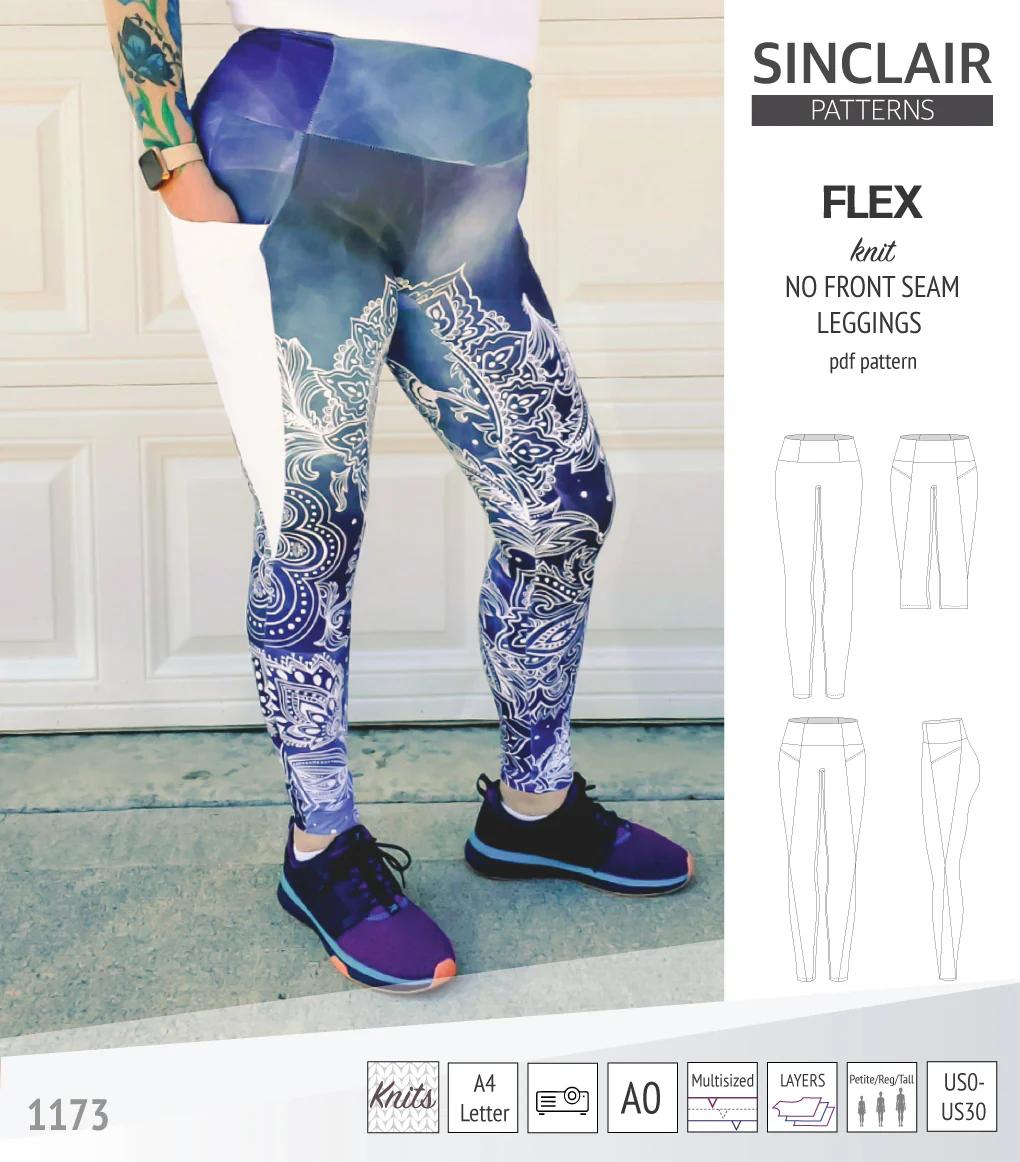 Flex no front seam leggings with colorblocking (PDF) - Image 49