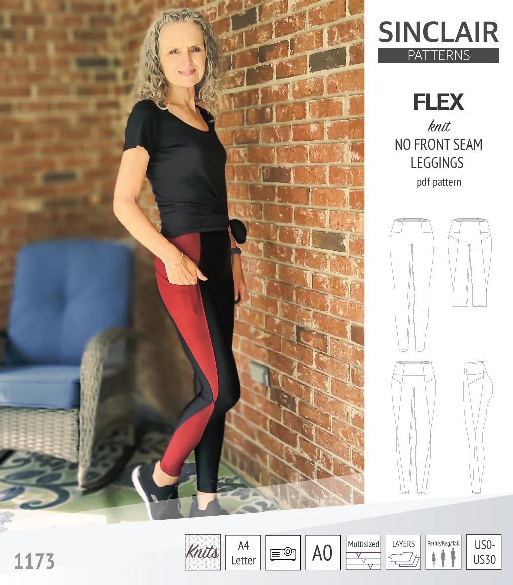 Flex no front seam leggings with colorblocking (PDF) - Image 51