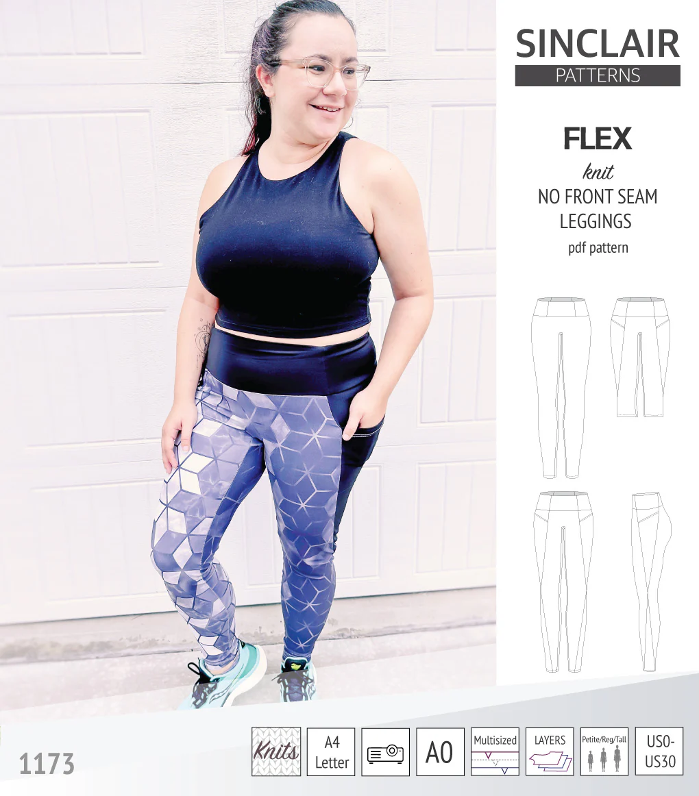 Flex no front seam leggings with colorblocking (PDF) - Image 54