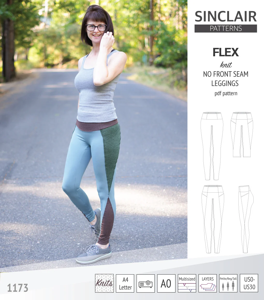 Flex no front seam leggings with colorblocking (PDF) - Image 55