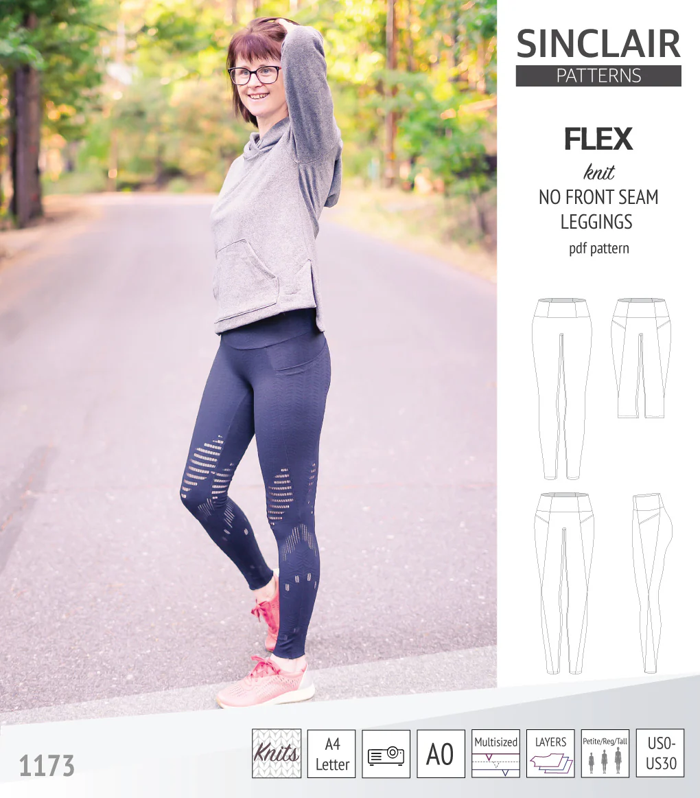 Flex no front seam leggings with colorblocking (PDF) - Image 7